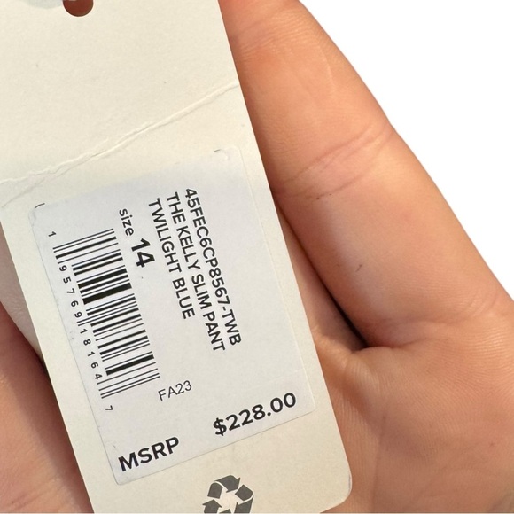 Favorite Daughter The Kelly Slim Fit Pants 14 Navy Blue - Picture 12 of 12